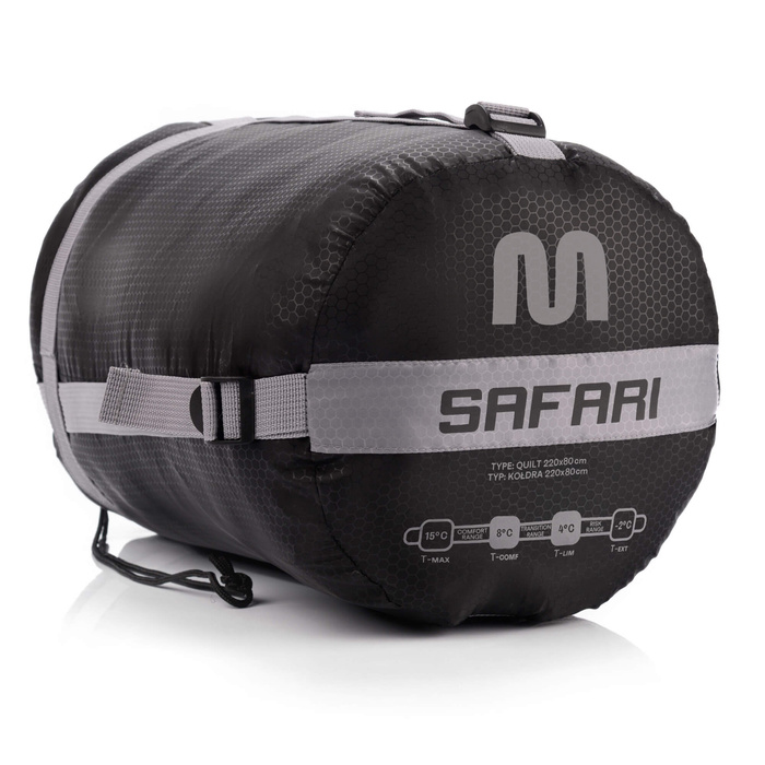 Śpiwór Meteor Safari R szary/czarny