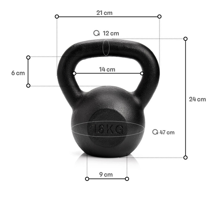 Kettlebell żeliwny Meteor 16kg