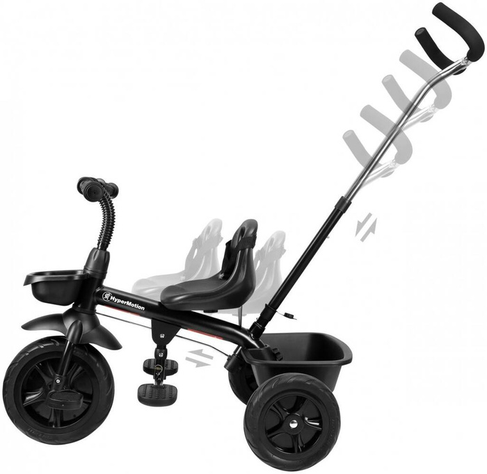 Rowerek trójkołowy TOBI VECTOR - kolor czarny + pchacz