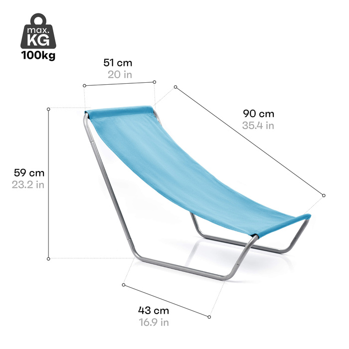 Leżak składany Meteor Slumber niebieski