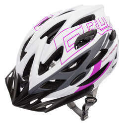 Kask rowerowy Meteor Gruver M 55-58 cm biały/szary/różowy