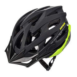 Kask rowerowy Meteor MV29 Drizzle L 58-61 cm czarny/neonowy zielony