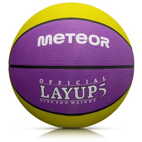 PIŁKA KOSZOWA METEOR LAYUP #5 niebieska/żółta/zielona