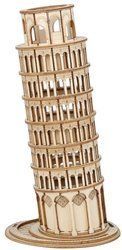 ROBOTIME Drewniany Model Puzzle 3D Krzywa Wieża