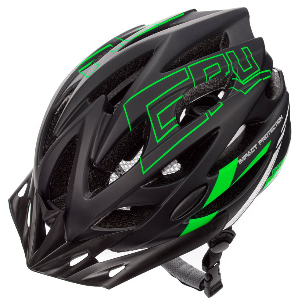 Kask Rowerowy Meteor Gruver L Cm Czarny Zielony L Sport