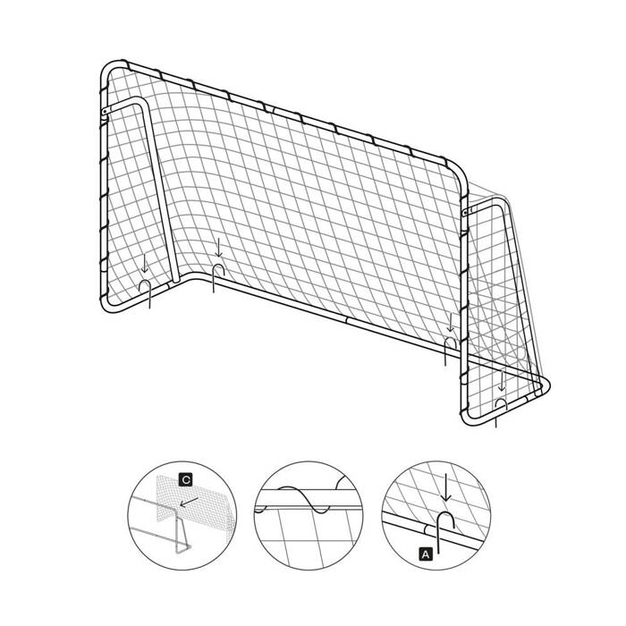 Bramka piłkarska Meteor 215x150x90 cm
