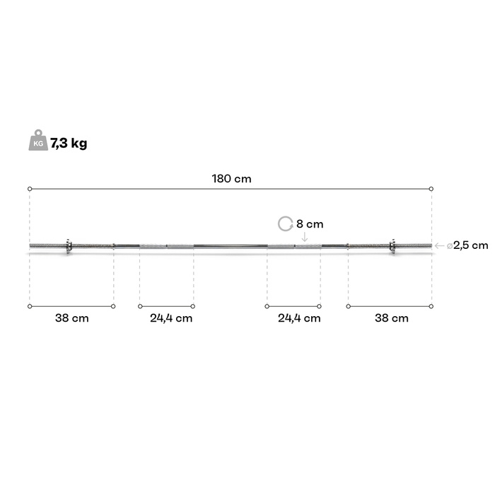 Gryf prosty Meteor 180 cm