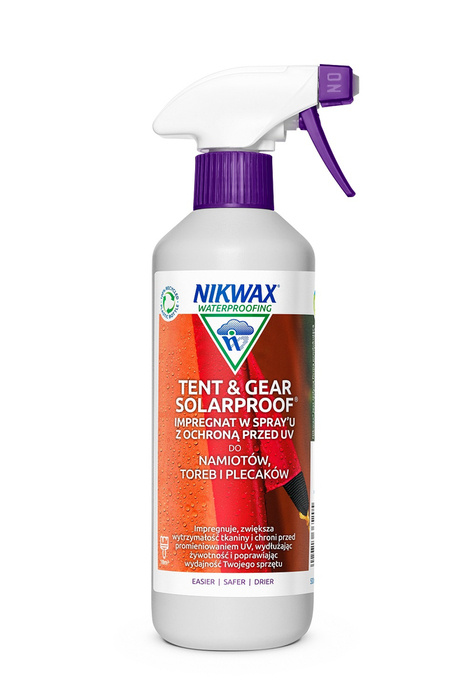 Impregnat do namiotów z atomizerem Tent & Gear Solarproof Nikwax 500 ml