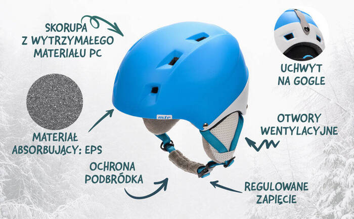 Kask narciarski Meteor Kiona XS niebieski/biały 48-52cm