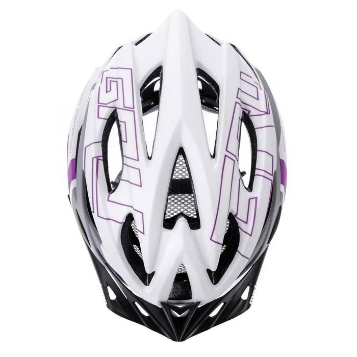 Kask rowerowy Meteor Gruver L 58-61 cm biały/szary/bakłażanowy