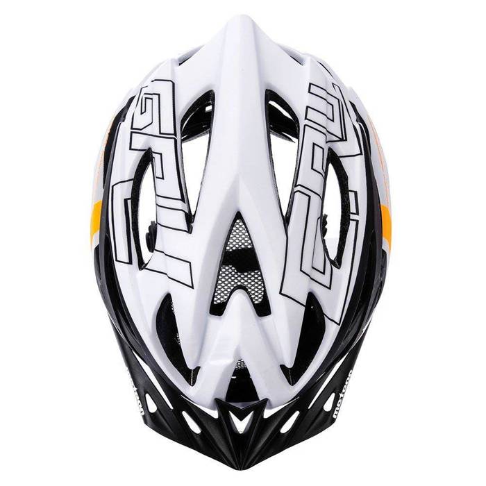 Kask rowerowy Meteor Gruver L 58-61 cm czarny/biały/pomarańczowy