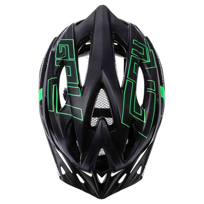 Kask rowerowy Meteor Gruver L 58-61 cm czarny/zielony