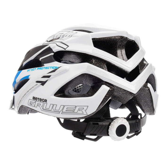 Kask rowerowy Meteor Gruver L 58-61 cm niebieski/czarny/biały