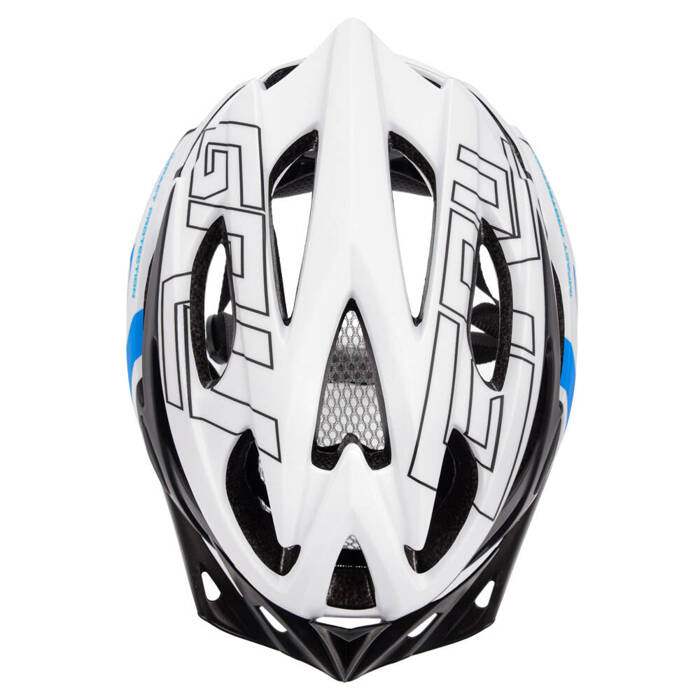 Kask rowerowy Meteor Gruver M 55-58 cm biały/czarny/niebieski