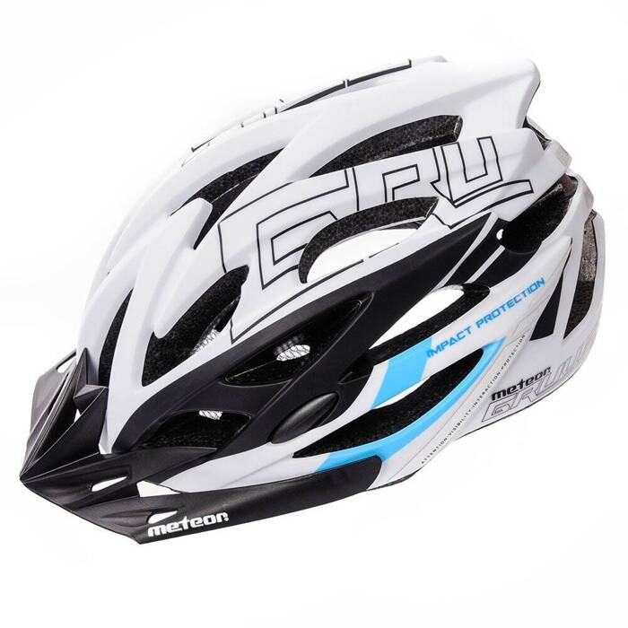 Kask rowerowy Meteor Gruver M 55-58 cm niebieski/czarny/biały