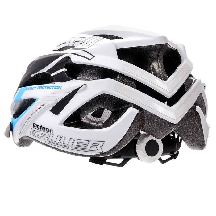 Kask rowerowy Meteor Gruver M 55-58 cm niebieski/czarny/biały