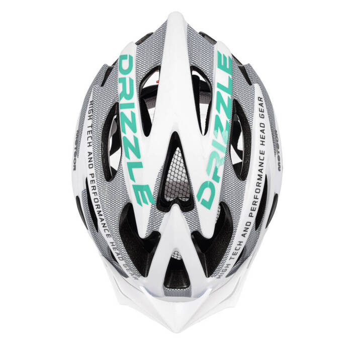 Kask rowerowy Meteor MV29 Drizzle L 58-61 cm biały/szary/miętowy