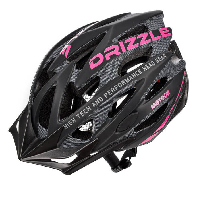 Kask rowerowy Meteor MV29 Drizzle L 58-61 cm czarny/różowy