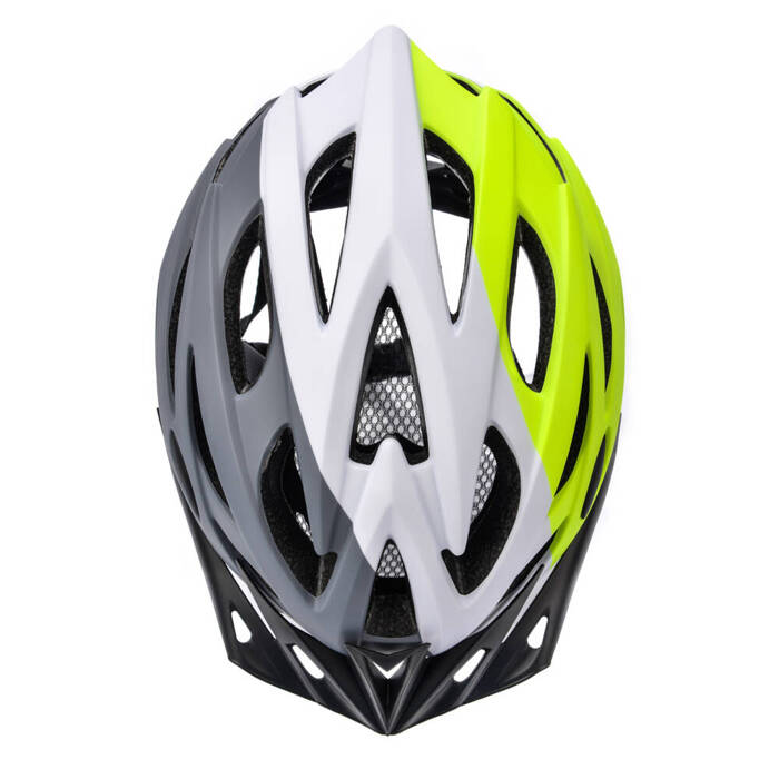 Kask rowerowy Meteor Marven L 58-61 cm szary/biały/limonkowy