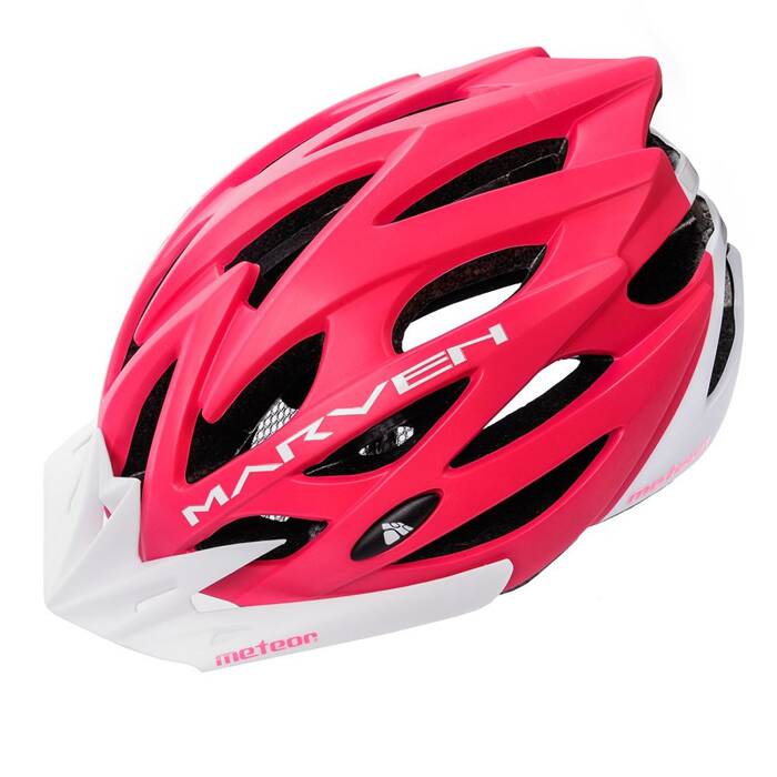 Kask rowerowy Meteor Marven M 55-58 cm koralowy/biały