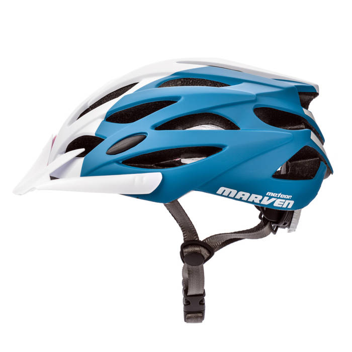 Kask rowerowy Meteor Marven M 55-58 cm różowy/biały/morski