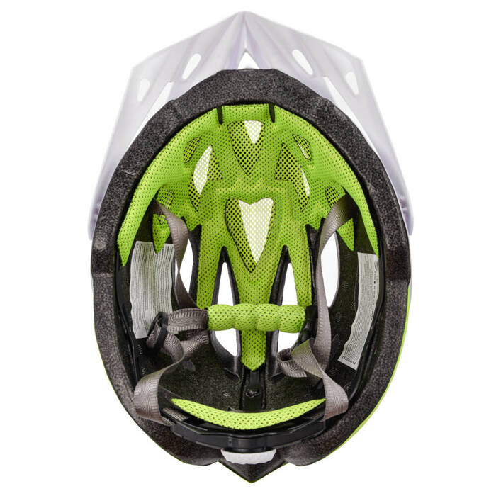 Kask rowerowy Meteor Marven S 52-56 cm biały/neonowy zielony