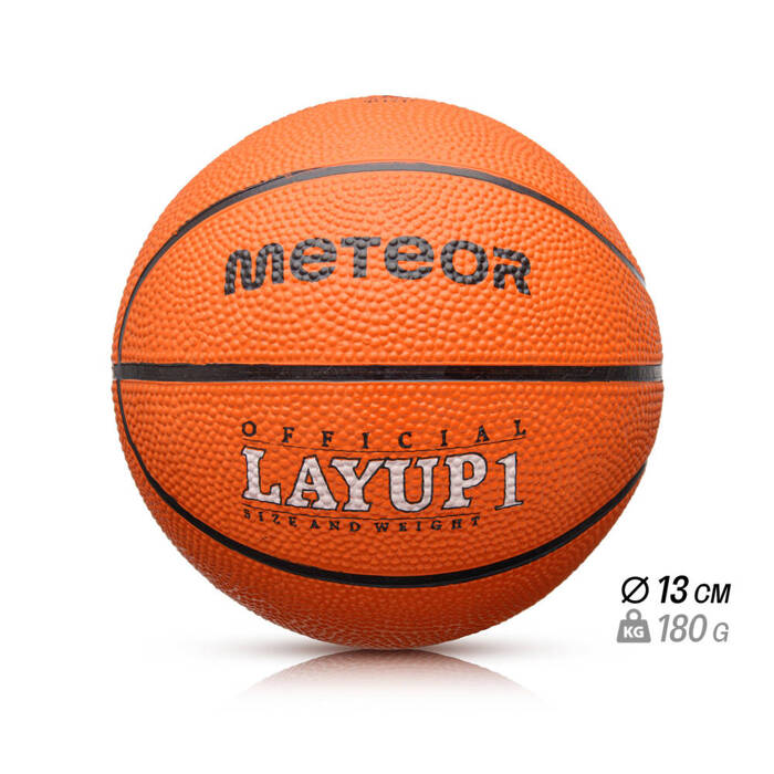 PIŁKA KOSZOWA METEOR LAYUP #1 pomarańczowa