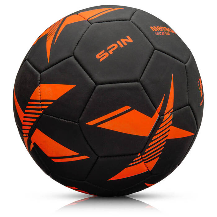 Piłka nożna Meteor Spin Football 5 black/orange