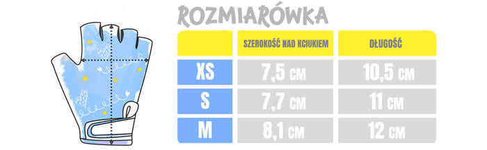 RĘKAWICZKI ROWEROWE METEOR JUNIOR BIG FLOWER XS