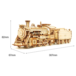 ROBOTIME Drewniany Model Puzzle 3D Lokomotywa