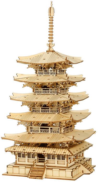 ROBOTIME Drewniany Model Puzzle 3D Pagoda