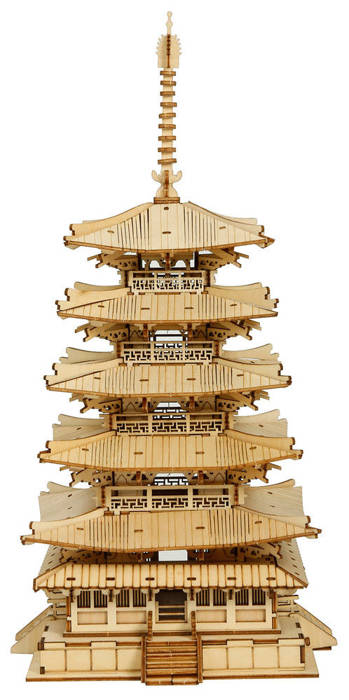 ROBOTIME Drewniany Model Puzzle 3D Pagoda