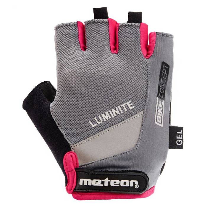 Rękawiczki rowerowe Meteor Gel GX34 grey-pink S