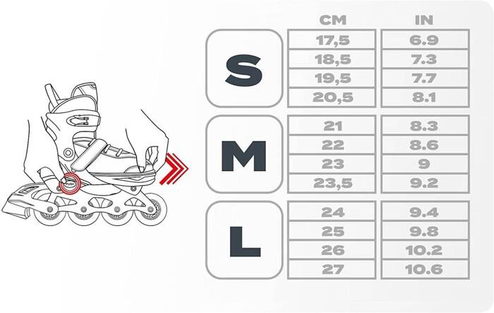 Rolki Meteor Rox M 34-37 czarny