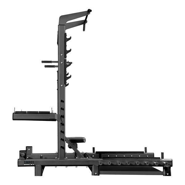 SMP01 STOJAK MULTIFUNKCYJNY Z PLATFORMĄ DO PODNOSZENIA CIĘŻARÓW I HIP THRUST COMMERCIAL HMS