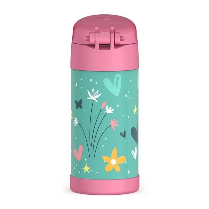 Termos dziecięcy ze słomką 355 ml THERMOS – dziki kwiat