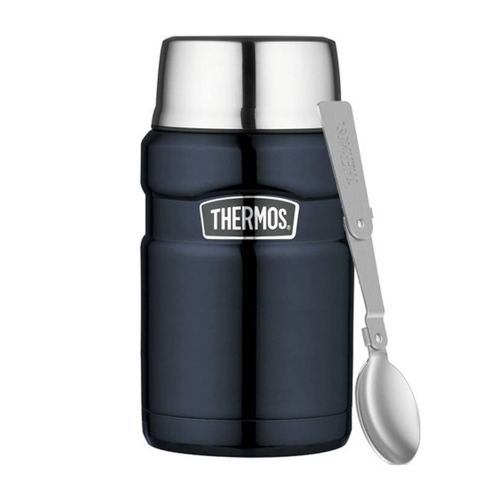 Termos na jedzenie z składaną łyżką i kubkiem 710 ml THERMOS - ciemnoniebieski