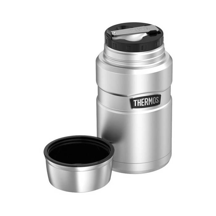 Termos na jedzenie z składaną łyżką i kubkiem 710 ml THERMOS - nierdzewny