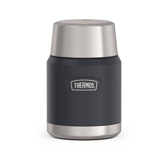 Termos na jedzenie z składaną łyżką i kubkiem Thermos Icon 470 ml - niebieski