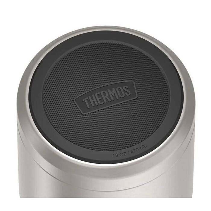 Termos na jedzenie z składaną łyżką i kubkiem Thermos Icon 470 ml - nierdzewny