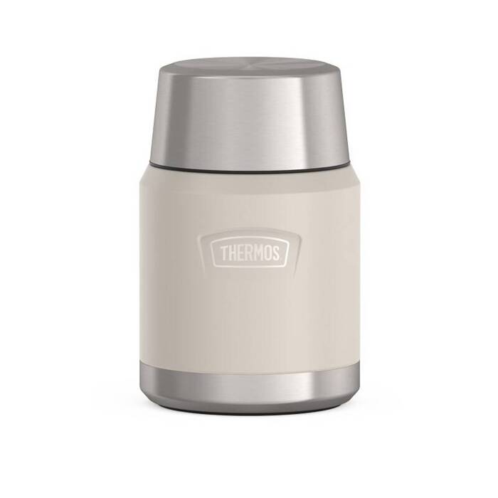 Termos na jedzenie z składaną łyżką i kubkiem Thermos Icon 470 ml - sandstone