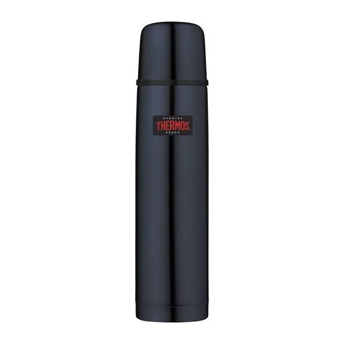 Termos z przyciskiem na nakrętce oraz z kubkiem 1 l THERMOS - ciemnoniebieski