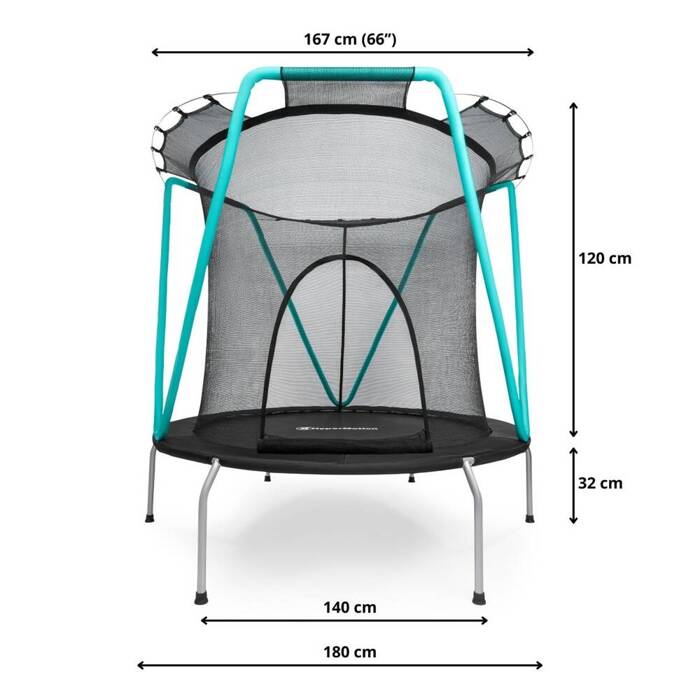 Trampolina z siatką ochronną 167 cm - dla dzieci 3-8 lat - do domu i ogrodu HyperMotion