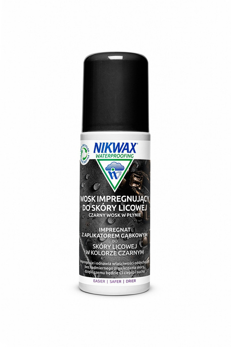 Wosk impregnujący do skóry licowej w płynie z gąbką 125 ml Nikwax