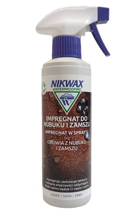 Zestaw Żel Czyszczący do Obuwia 300 ml / Impregnat do Nubuku i Zamszu Spray 300 ml Nikwax