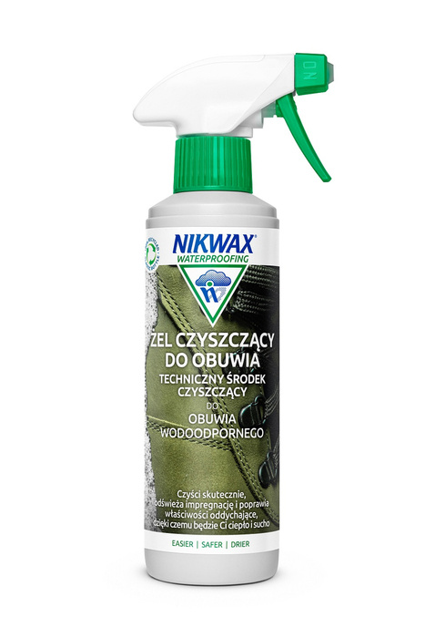 Zestaw Żel Czyszczący do Obuwia 300 ml / Impregnat do Nubuku i Zamszu Spray 300 ml Nikwax