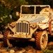 ROBOTIME Drewniany Model Puzzle 3D Jeep Wojskowy